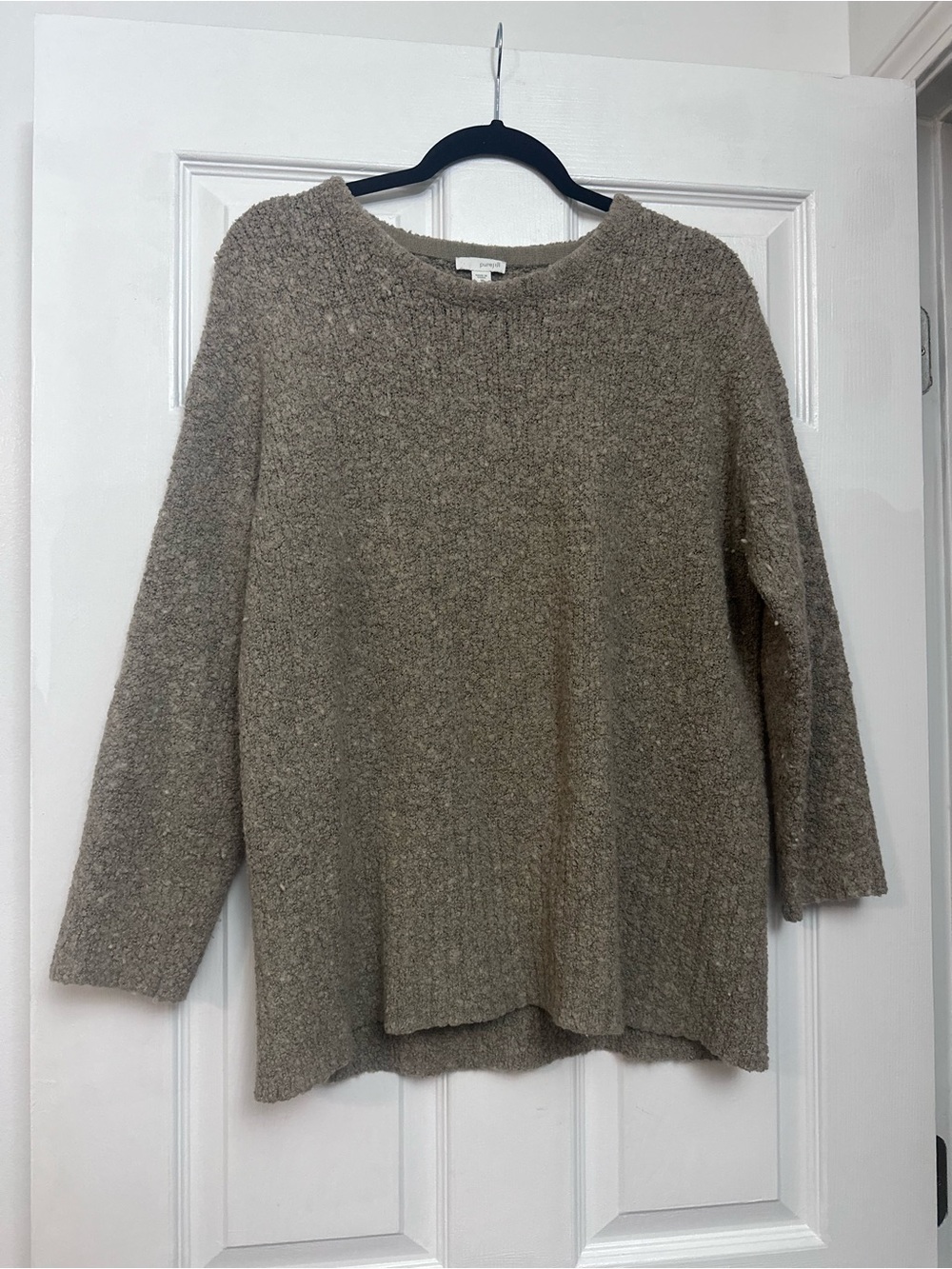 PureJill Wool Blend Sweater Taupe Medium